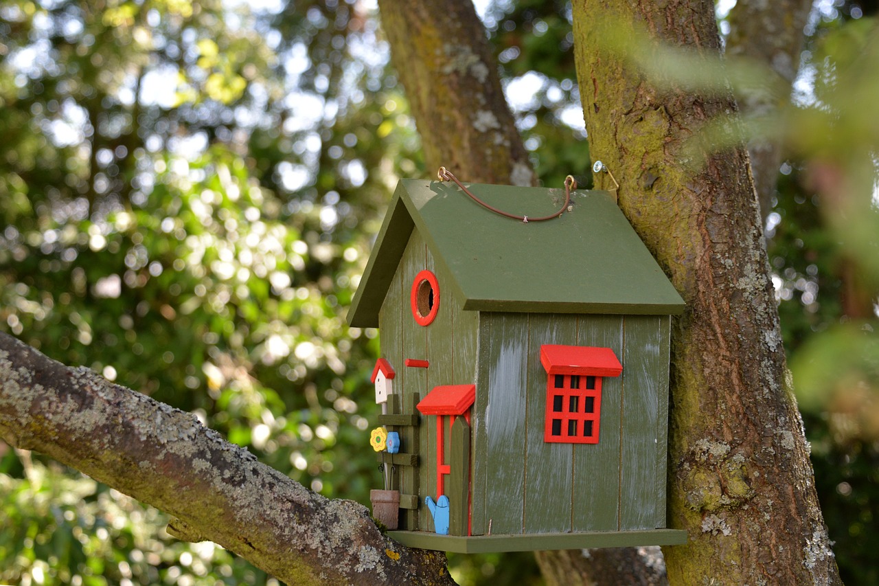 Vogelhäuschen im Garten